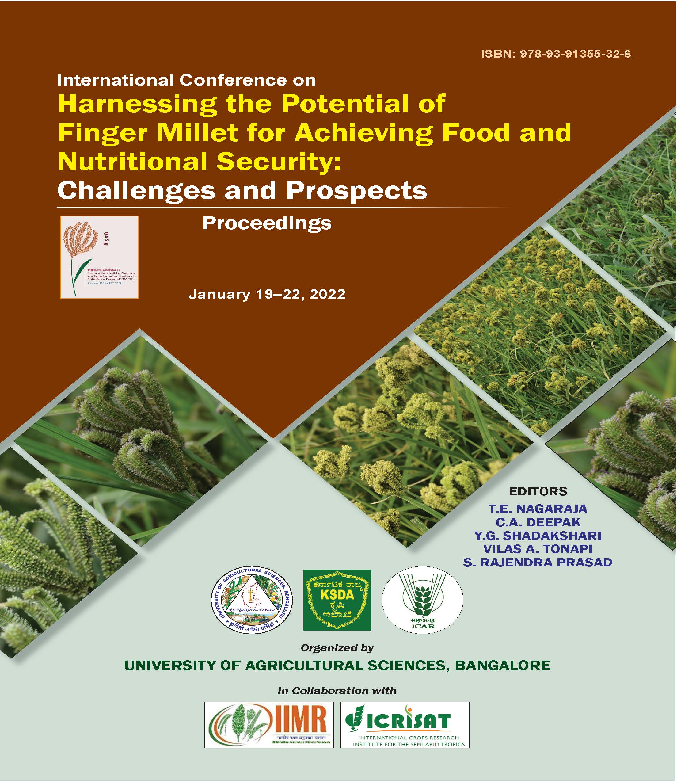 978-93-91355-32-6__Front International Conference on Harnessing the Potential of Finger Millet for Achieving Food and Nutritional Security: Challenges and Prospects - Proceedings - Image 1